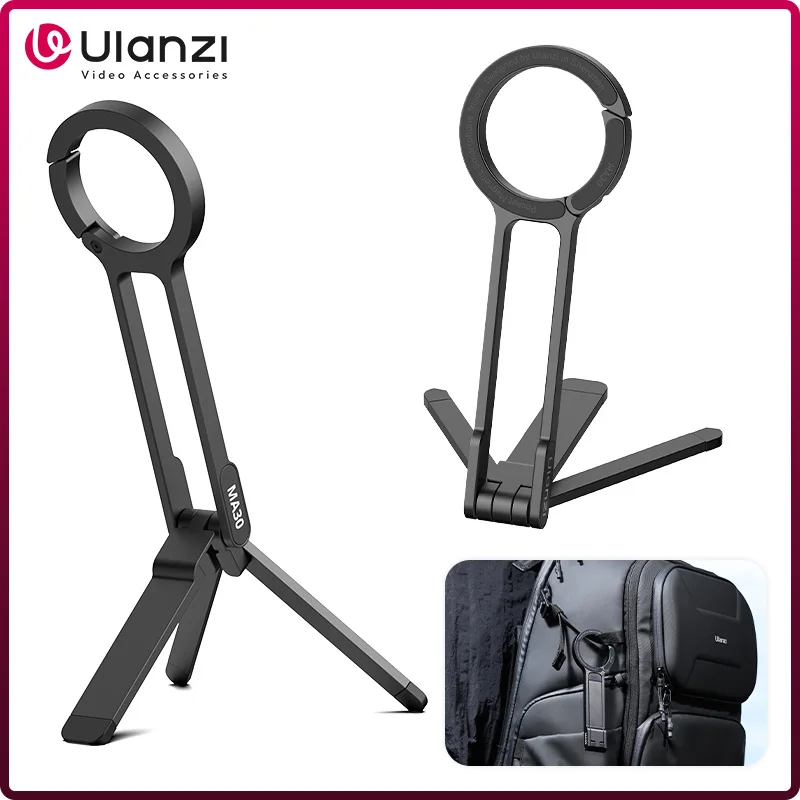 

Ulanzi MA30 Carabiner-Mounted Phone Tripod Dual-sided Magnetic Phone Holder for Video Light Outdoor Travel Vlog Livestreaming