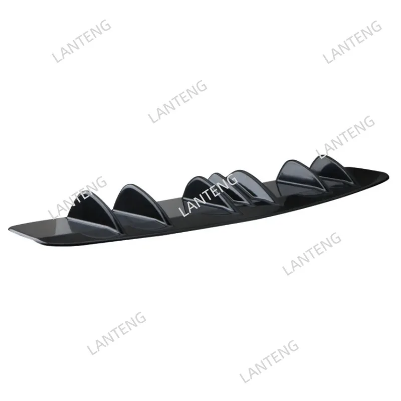Rear Diffuser 7 Fins Bumper Lip Splitter Spoiler For H-yundai Equus 2011-16 Side Lower Chin Anti-Crash Protector Wing Lip Black