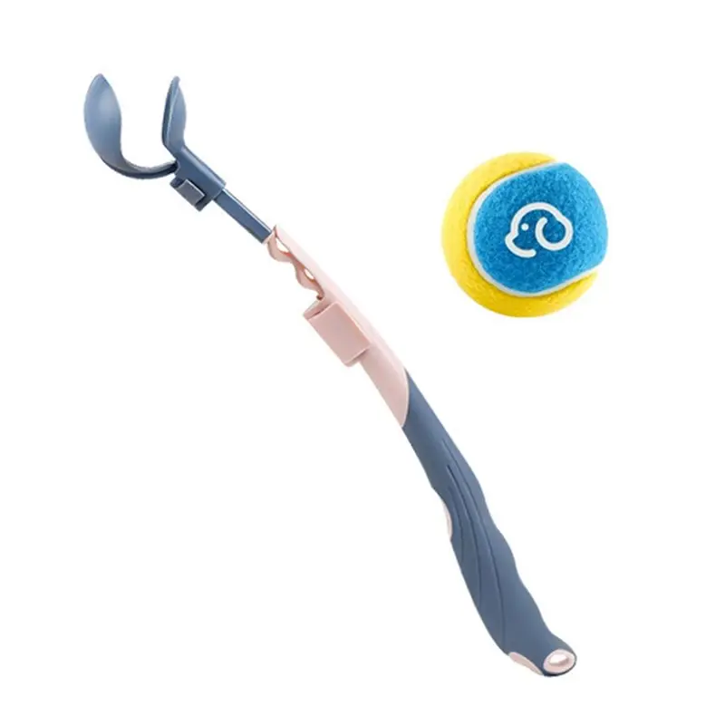 AB46-Pet For Dogs Ball Launcher Sport With Telescopic Handle For Dogs Pet Fetch Ball Thrower, Perfect For Kids Gray