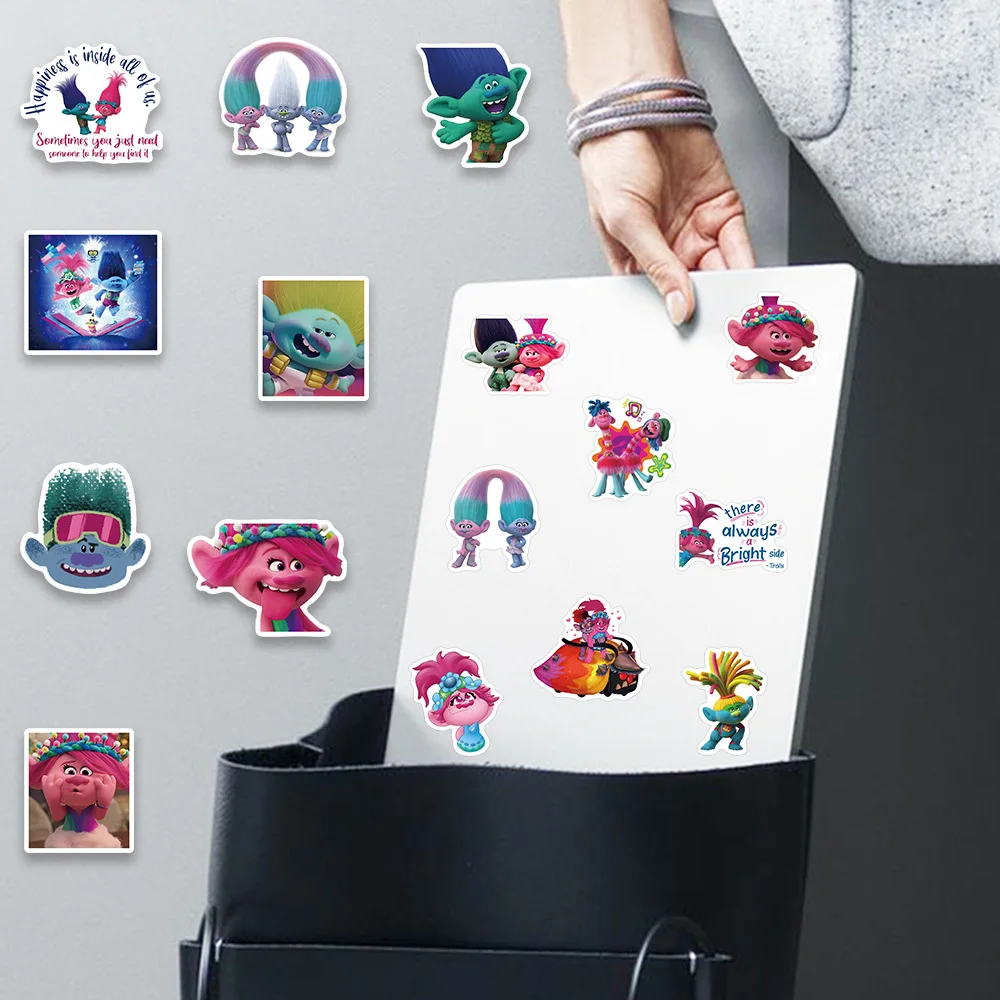 50 Stück Troll-Aufkleber Lustige Cartoon-Sticker Graffiti-Spielzeug DIY Skateboard Notizbuch Kühlschrank Handy – Detail 5