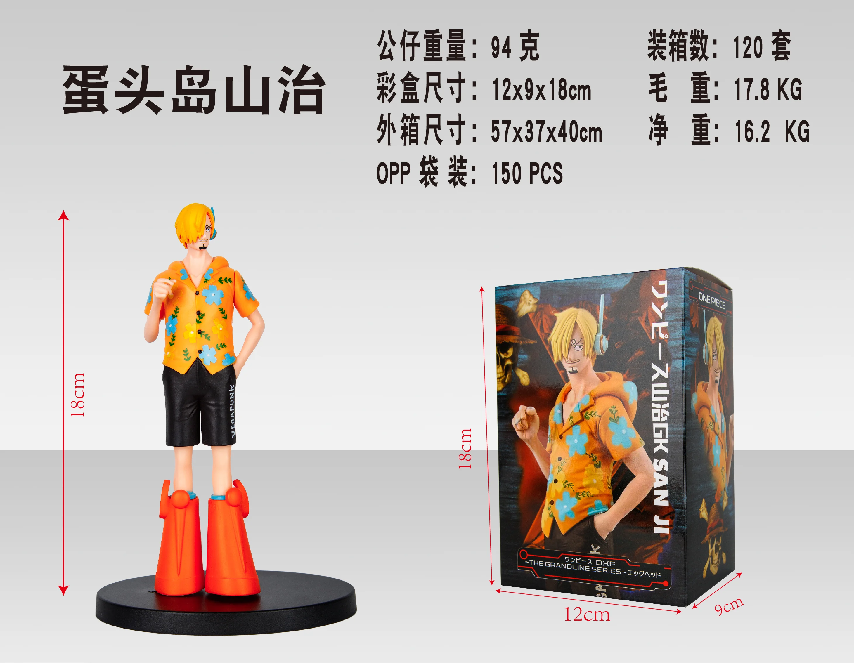 18cm Anime One Piece Luffy Dxf Figure The Grandline Series Egghead Nami Bonney Zoro Pvc Model  Japanese Dolls Action Figures