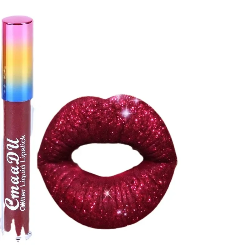 أحمر شفاه متألق غير لامع مقاوم للماء يدوم طويلاً، ملمع شفاه لامع، قلم أحمر شفاه جيلي لوف