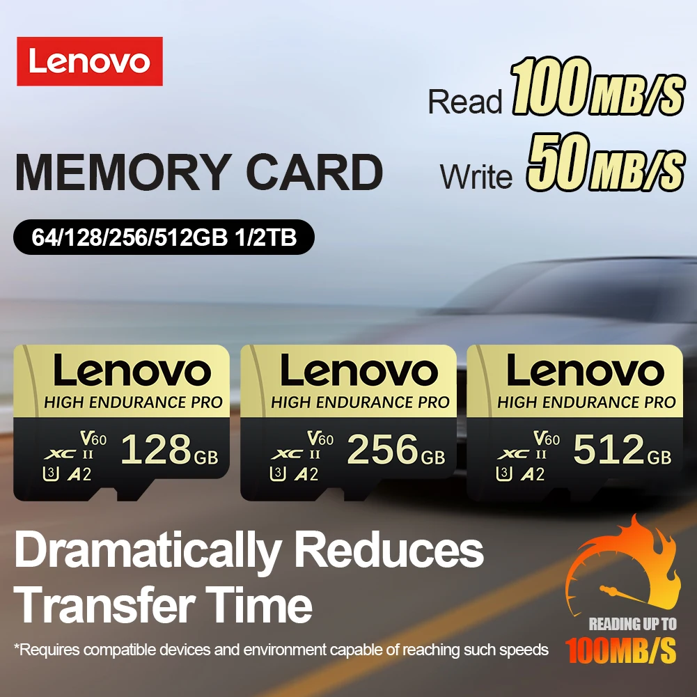 Lenovo 512GB Extreme pro Micro SD Card V60 U3 High Speed TF Flash Memory Card for Nintendo Switch DJI Drone 256GB 128GB