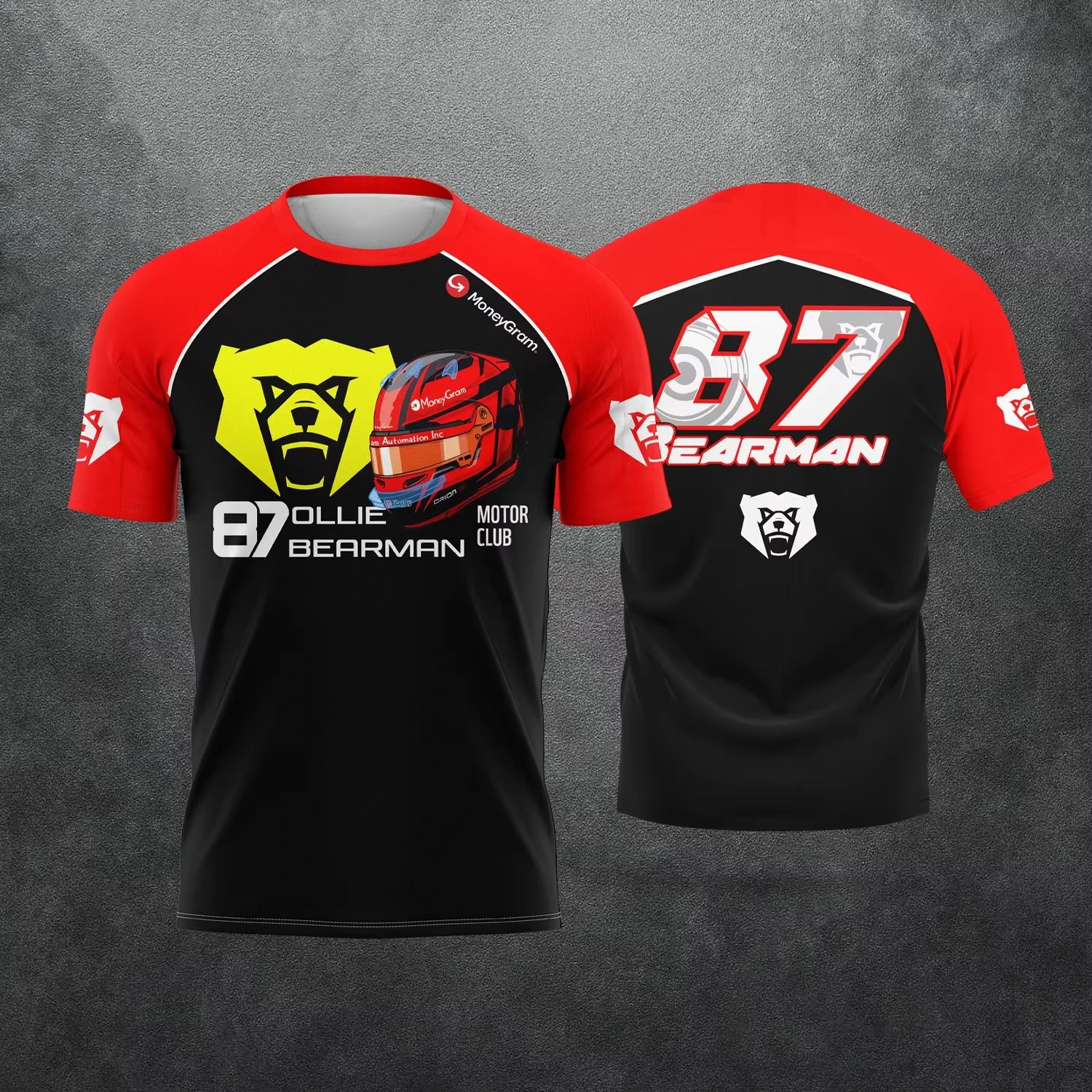 Family George Russell #87 Racing T Shirt Quick Dry Breathable Short Sleeve Tee for Men Women Motorsport Fans Casual Sportswear
