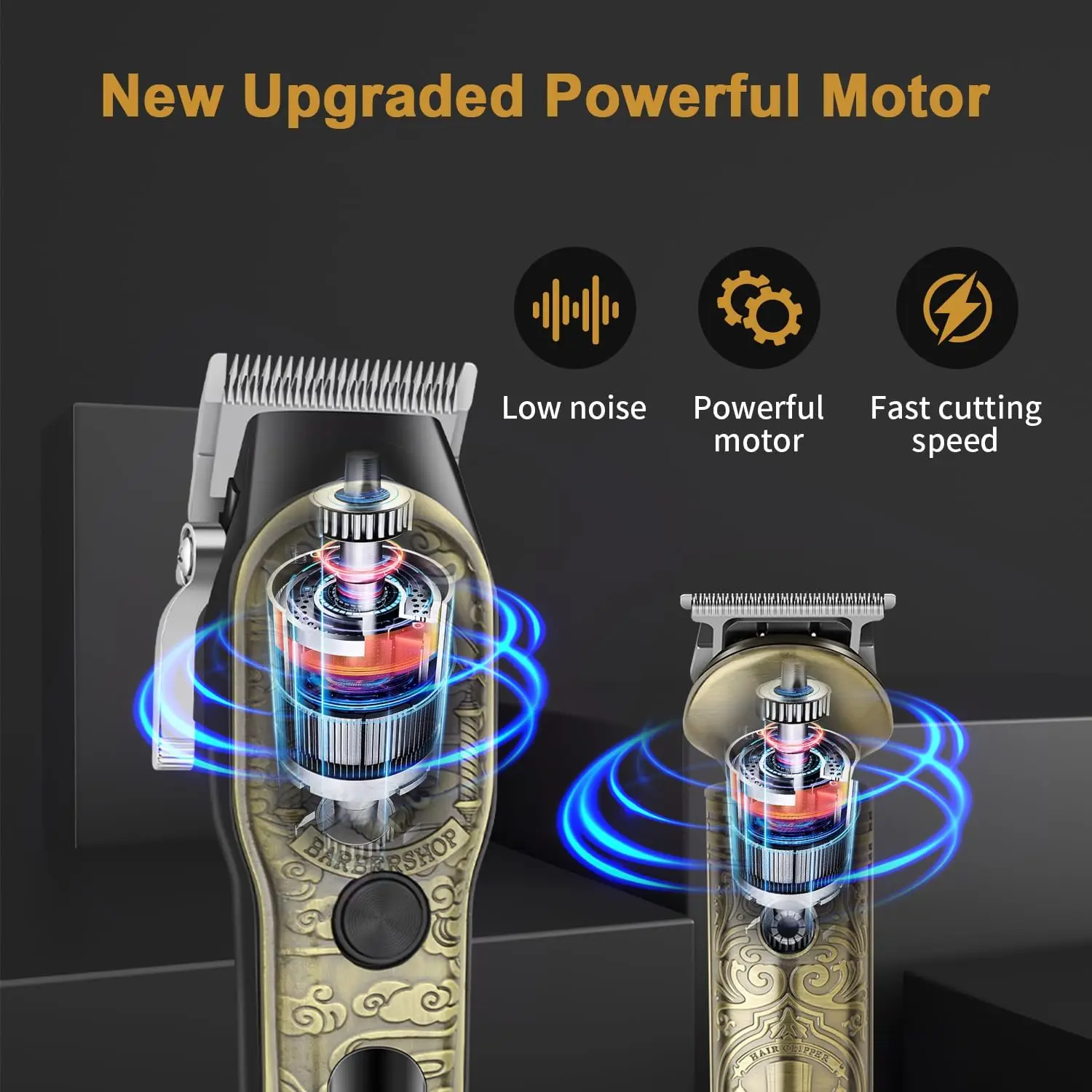 HIENA Hair Clippers For Men Professional Cordless Barber Clipper T-blade Beard Trimmer Electric Nose & Body Hair Cutting Machine