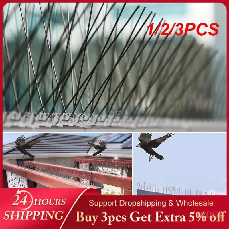 

1/2/3PCS Stainless Steel Bird Repellent Spikes Anti Pigeon Nail Bird Deterrent Tool Pest Control Pigeons Owl Small Birds Fence