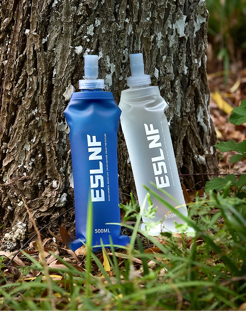 ESLNF Outdoor-Wasserbeutel, zusammenklappbar, aus Silikon, klein, für Laufen, Camping, Wandern, Reisen, praktische Wasserflasche – Detail 12