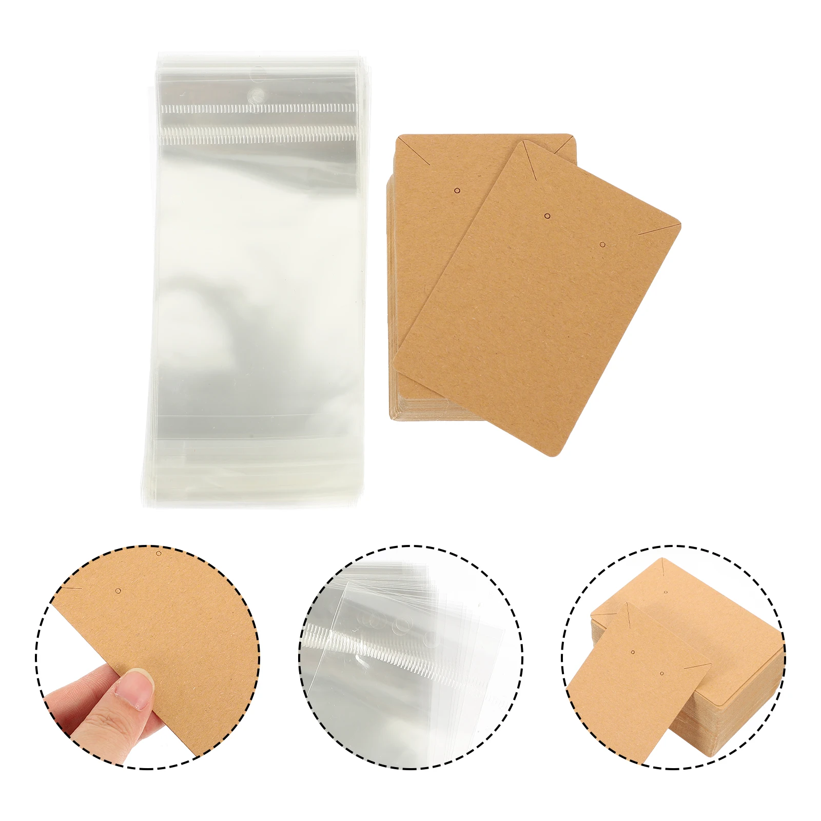 

Gogogmee 200Pcs Jewelry Display Cards for Necklaces Earrings Packaging Paper Card Holders Retail Vendor Supplies