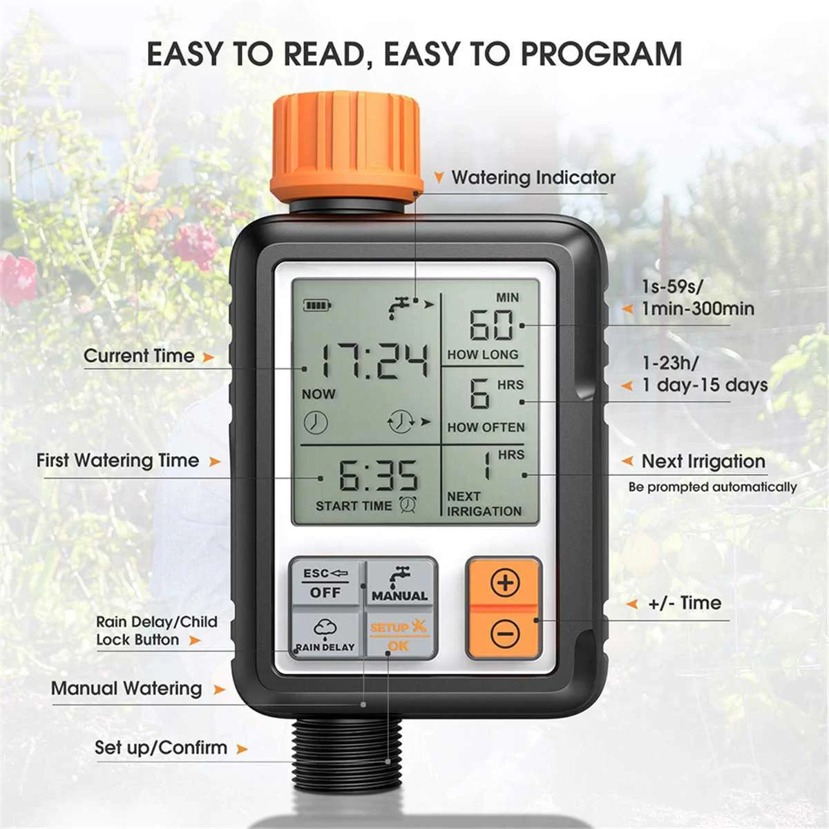 Automatic Programmable Digital Water Timer 3