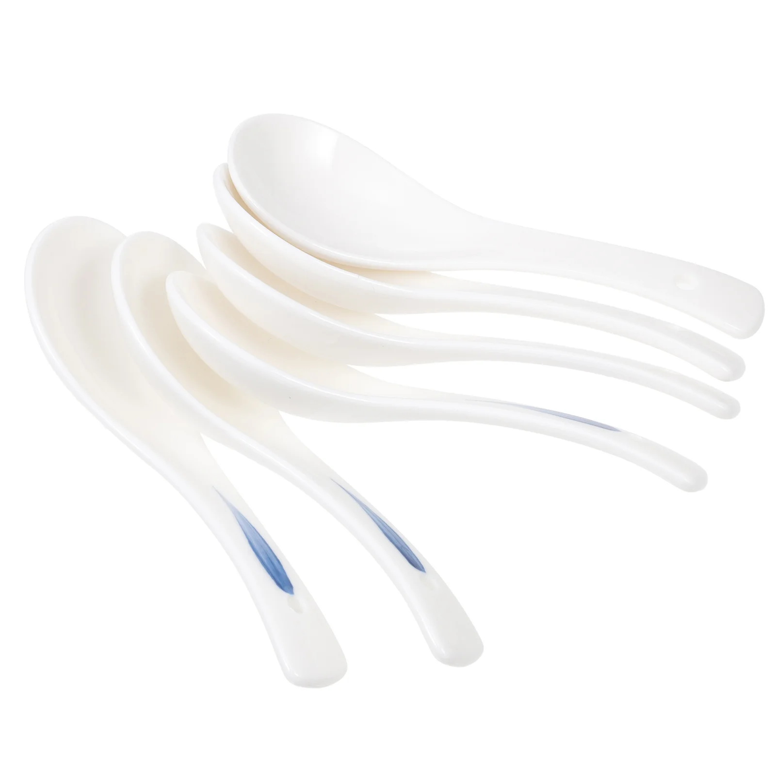 

6Pcs Rice Spoons Premium Ceramic Smooth Edge Scratch Resistant Timeless Design Suitable for Soup Cereal Porridge Milk Tea