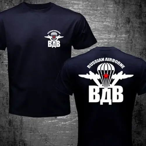 Russian VDV Airborne Troops Paratrooper T-Shirt 100% Cotton O-Neck Summer Short Sleeve Casual Mens T-shirt Size S-3XL