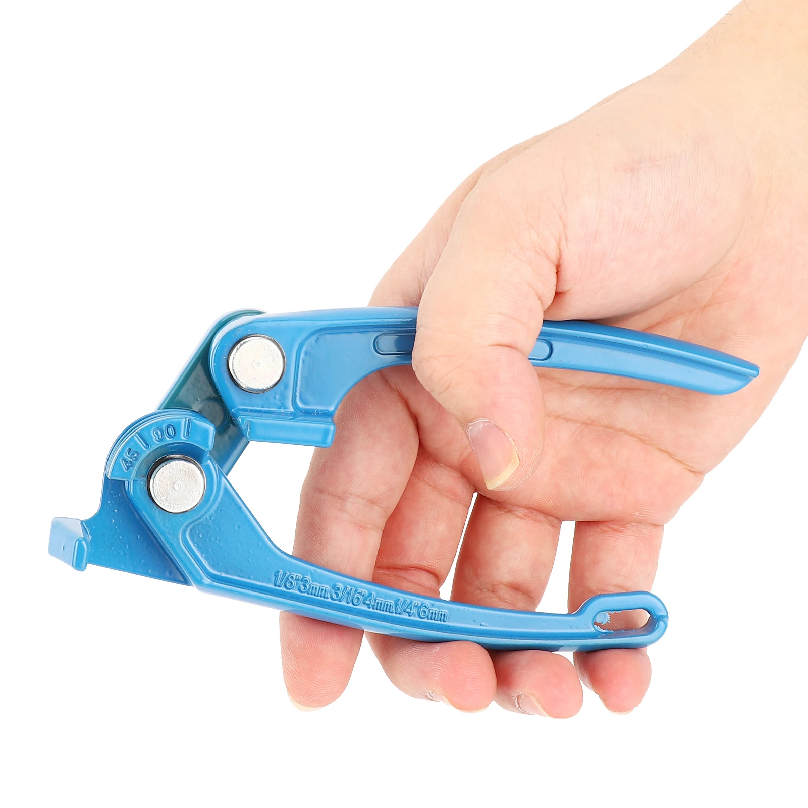 1/8in 3/16in 1/4in Tube Bender Tubing Fuel Brake AC Refrigerant Line Bending Tool Blue Tube Bender Pipe Bender 1/8in Tube Bender view 2