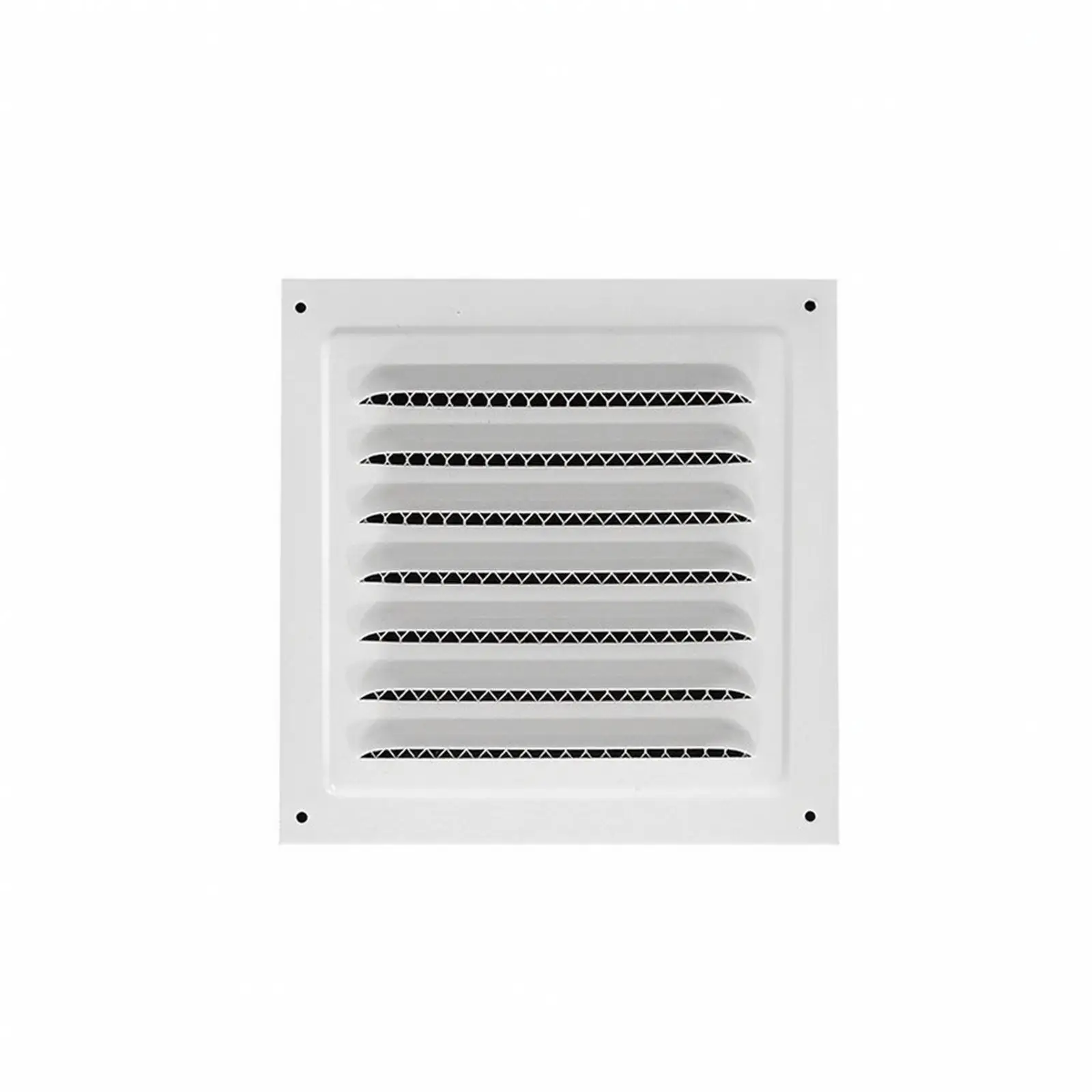 Rectangular Louvered Ventilation Panel with Aluminum Mesh Screen for Heating Unit and Enclosure Airflow