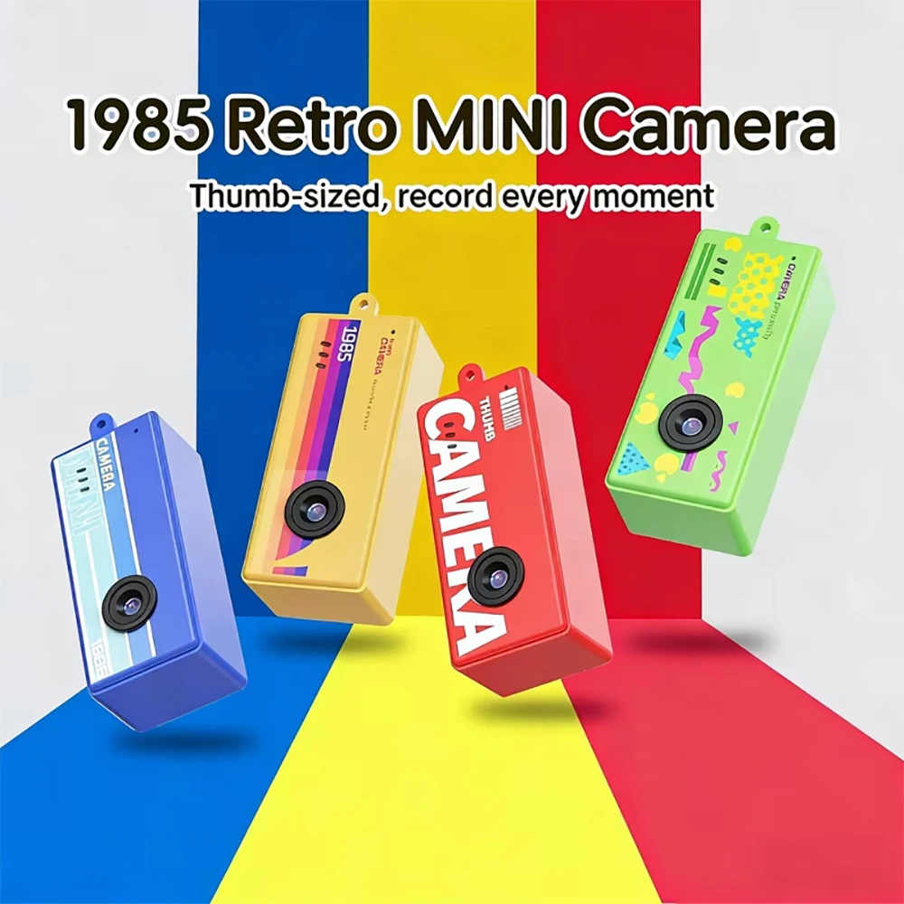 Cámara Digital de Bolsillo Kebidumei 1080P Full HD, Cámara con Llavero de 0.96 Pulgadas, Mini Videocámara Retro X7, Grabadora de Video Compatible con Tarjeta de Memoria