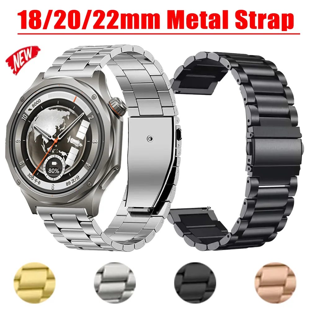 18/20/22mm Metal Strap For Oneplus Watch 4-Lite-2R-3 46/43mm Breathable Bracelet For OPPO Watch X3 S X3 Mini 4 Pro Accessories