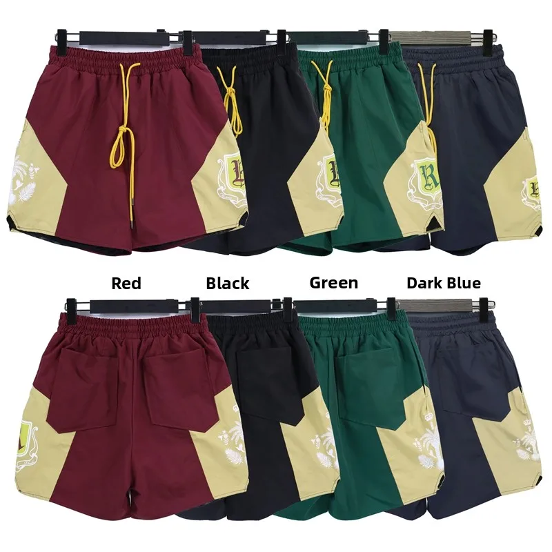 صيف جديد شجرة الجوز رسالة شعار طباعة الرجعية اللون بلو الرياضة orts فضفاضة عادية خمس نقاط السراويل الشباب النشطة Sle