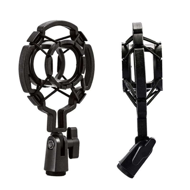 Universal Professional Condenser Microphone Mic Shock Mount Holder Studio Recording Bracket For Large Diaphram Mic Clip Black