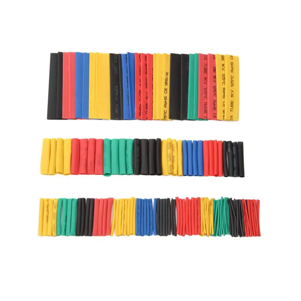 164Pcs 2:1 Heat Shrink Tube Kit Shrinking Assorted Polyolefin Waterproof Insulation Sleeving Electric Wire Cable