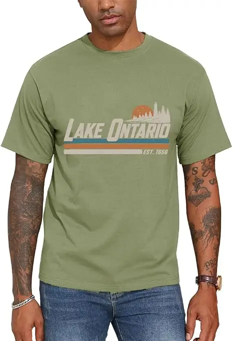 Ontariosee T-Shirt „Always Lake Ontario and The Gulf of Mexico“ Shirt Klassische 70er 80er Retro-Ästhetik Kleidung für Frauen Männer T-Shirts – Detail 18