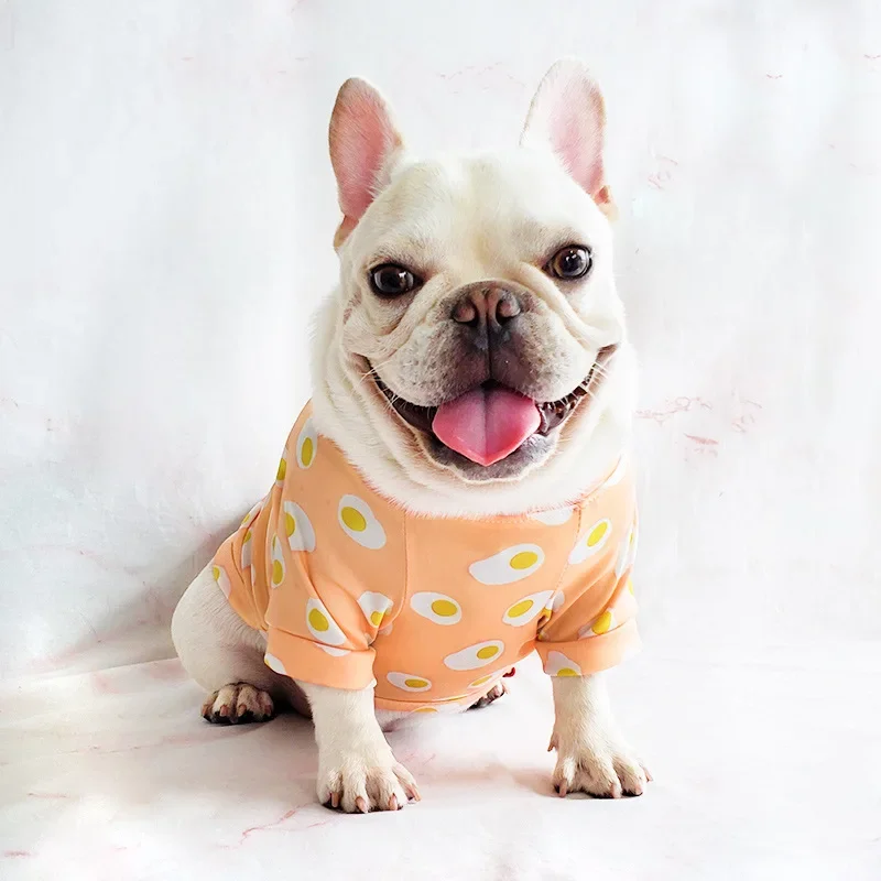 French Bulldog Clothes Summer Dog T-shirt Schnauzer Welsh Corgi Clothing Pug Bulldog Costume Pet Apparel Outfit Tee Shirt