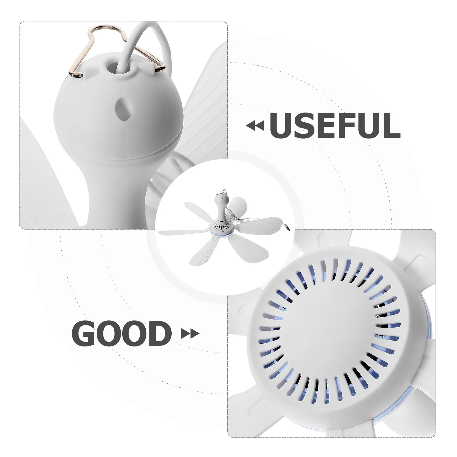 

USB Mini Ceiling for Plants Pets Compact Lightweight Easy Install Cooler Grow Tent Fan USB Powered Summer Essential
