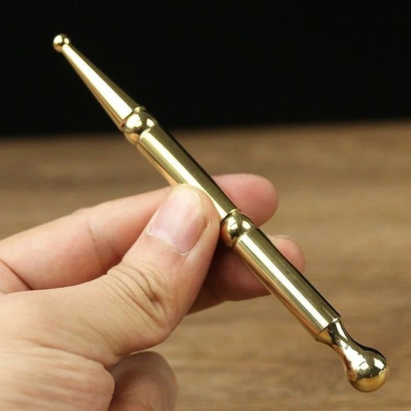 

Acupressure Spoon Handheld Acupuncture Roller Body Massager 1Pcs Brass Dual Head Facial Massage Stick Skincare Tool