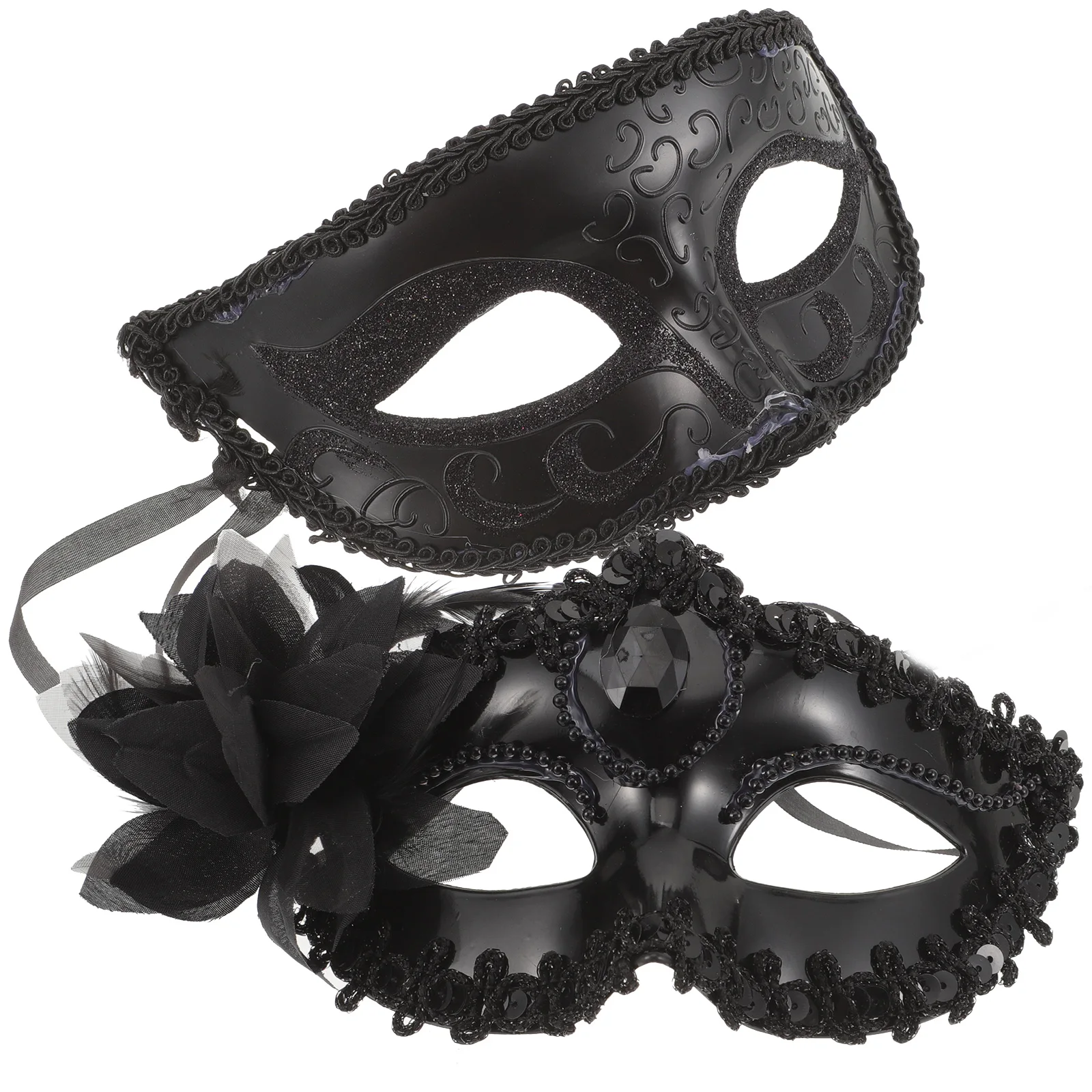 

2pcs Half Face Masks Light Up Masquerade Masks for Adults Girls Halloween Costumes Accessories Cosplay Party Props Comfortable