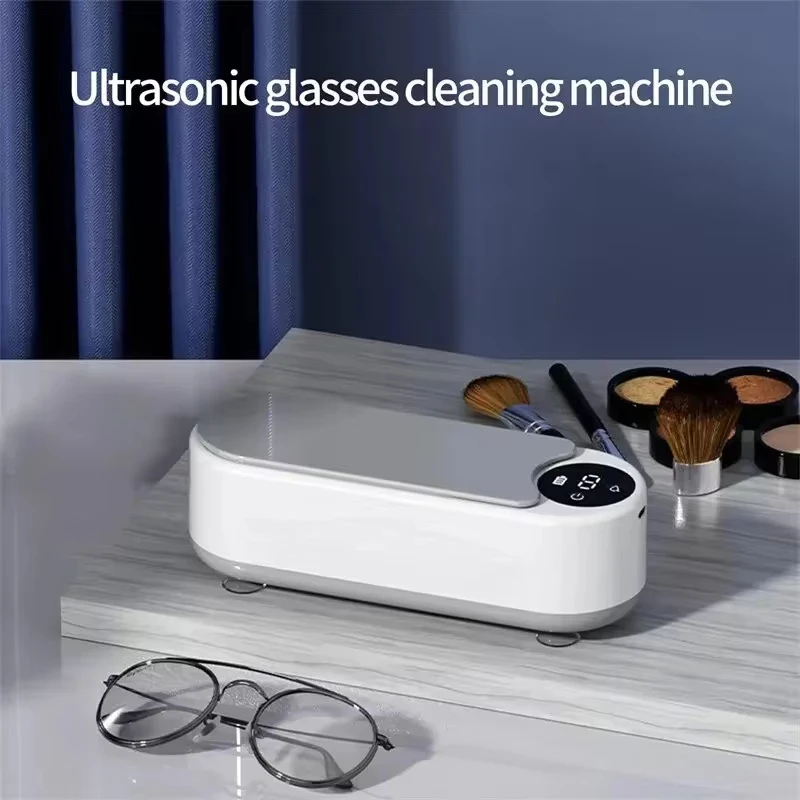 Multi-Functional Ultrasonic Cleaner 450ml Portable Household Cleaning Machine Jewelry Cleaner Machine Ring Glasse Makeup Brush