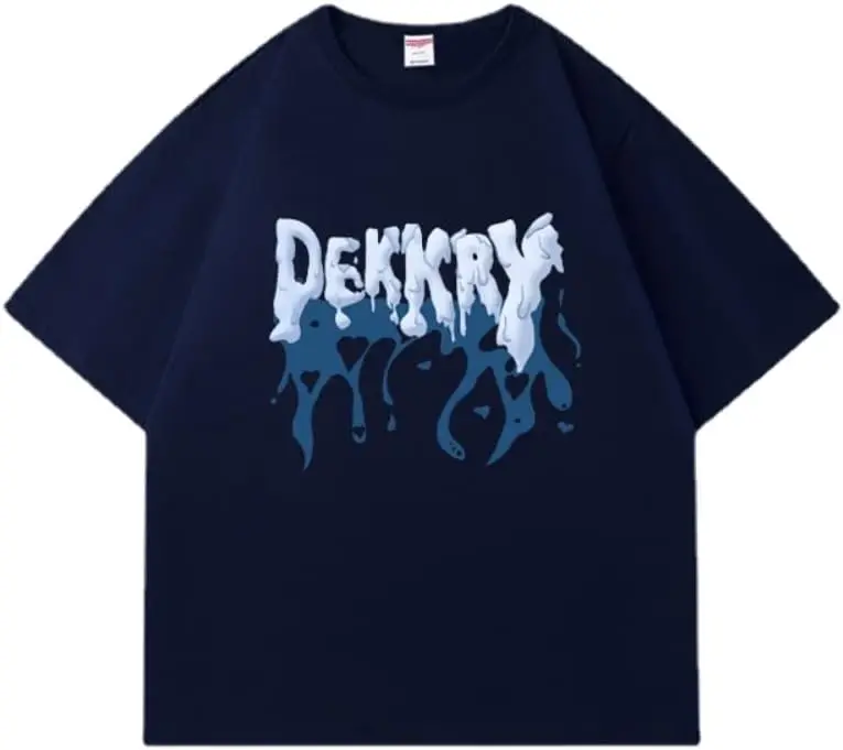 Womens Fashion Vintage Graphic Loose-fit T-shirt Heavyweight Cotton Crew Neck Tee Tops Casual Short Sleeve