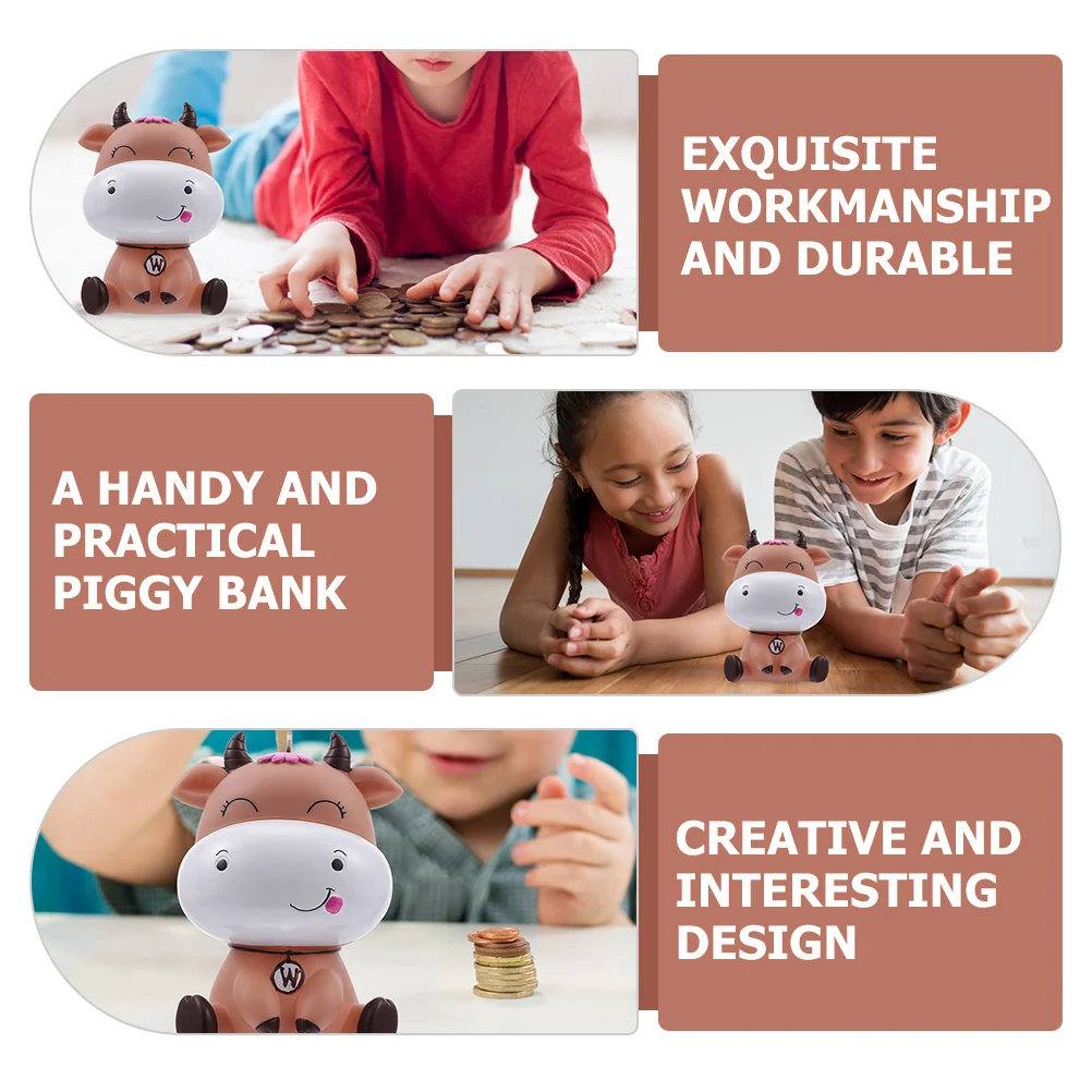 1pc Münze Bank Kinder Geld Sparen Desktop Decor Cartoon Sparschwein Kleine Ändern Container Vinyl Sparen Glas Hause