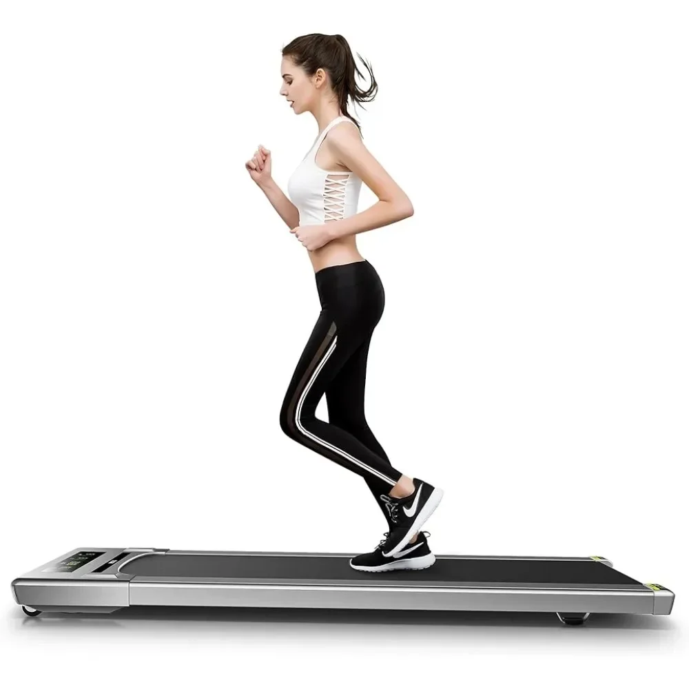 

Tread Belt Super Slim Mini Quiet Slow Running Treadmill with Smart Remote and Workout App for Home and Office Freight free