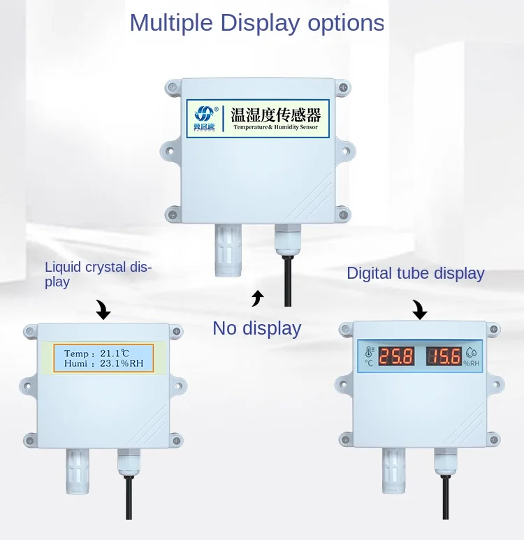 Air temperature and humidity sensor digital display RS485