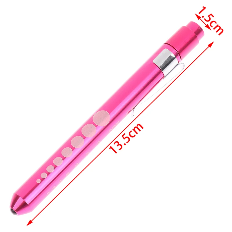 LED Flashlight Work Light First Aid Pen Light Torch Lamp Pupil Gauge Measurement