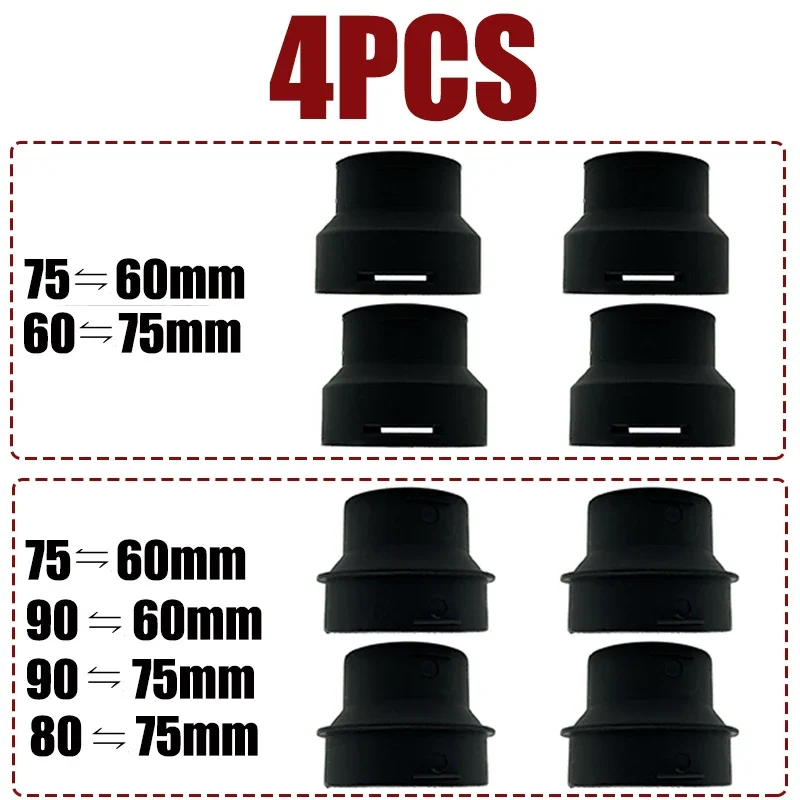 

4X 42/60/75/80/90mm Car Heater Ducting Reducer Hose Tube Converter Heater Ducting Pipe Joiner Connector For Webato Eberspacher