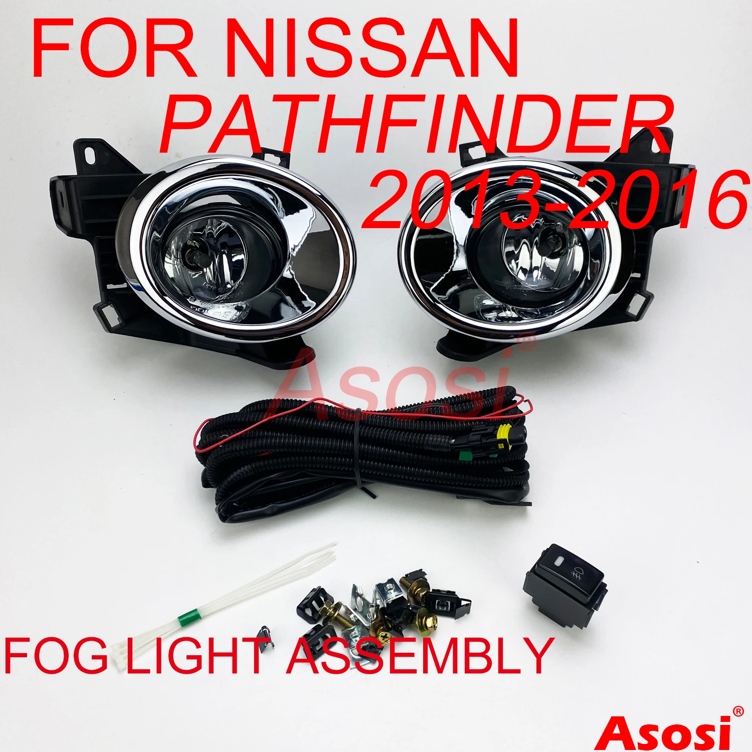 

Передний бампер, противотуманные фары, фары дальнего света для Nissan Pathfinder 2013 2014 2015 2016, левая и правая сторона с лампочкой, кронштейн провода, рамка