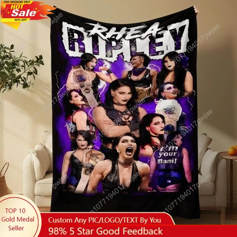 

Official Wrestling Blanket Soft Warm Throw - For Home Office Travel AC Room Nap Gift Fans Camping Must Custom Blankets