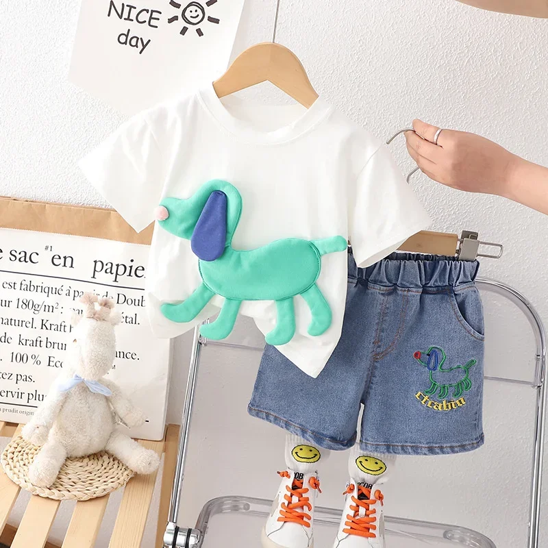 

New Summer Baby Girl Clothes Children Boys Outfits Toddler Fashion T-Shirt Shorts 2Pcs/Set Infant Casual Costume Kids Tracksuits