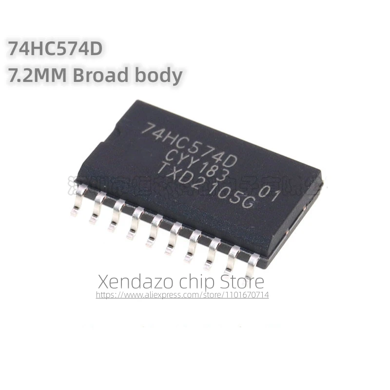 10pcs/lot 74HC574D 74HC574 SOP20-7.2MM Broad body Digital logic chip