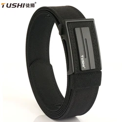 TUSHI Mens Belt Army Outdoor Hunting Multi Function Tactical Belt Canvas For Nylon Belt IPSC Training Quick Hanging Pistol Belts