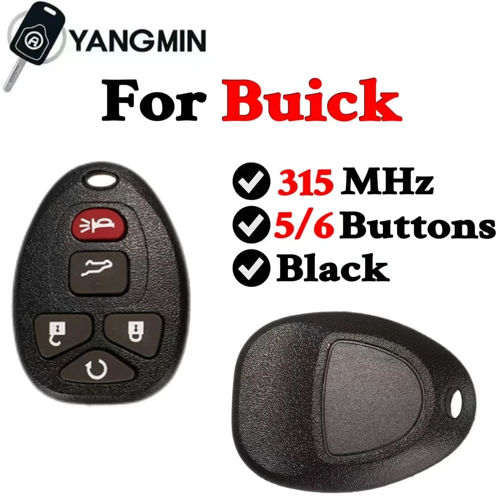 

YANGMIN Remote Control Keyless Entry Car Key Fob for Buick Chevrolet Cadillac GMC Saturn 315Mhz OUC60270 5/6 Buttons