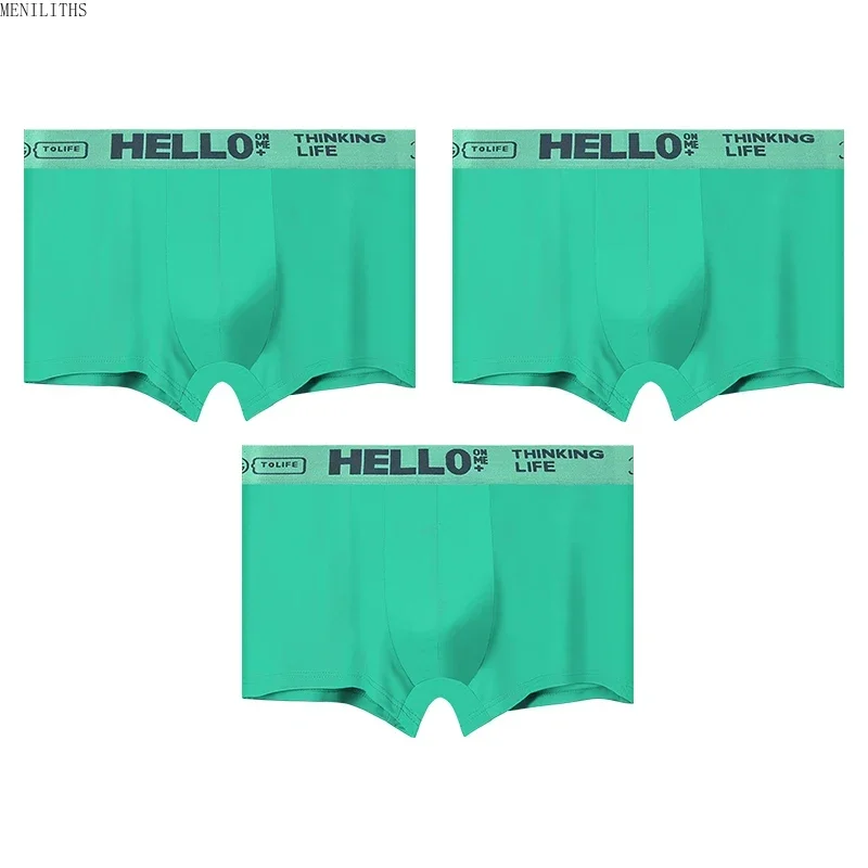 3PCS Men's Ice Silk Panties Boys' Sports Four Corner Shorts boxers Breathable Summer Thin Trend Large Size Pants