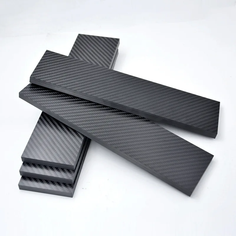 1pcs 3K Carbon Fibre Sheet High Strength Carbon Fibre Sheet Carbon Fibre Long Strip Thickness 0.2-6mm Length 350mm-580mm