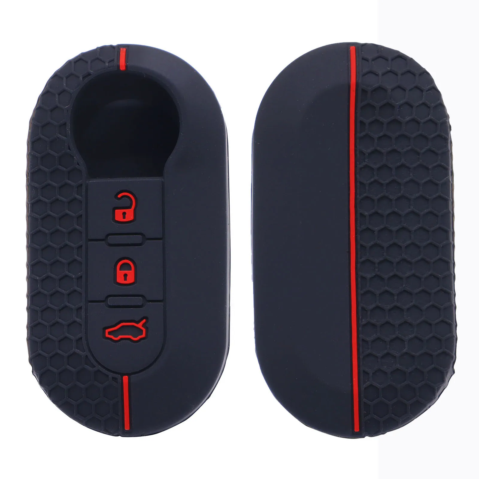 Silicone Key Case Cover Remote Fob Shell For Fiat 500 Panda Punto Bravo Doblo Peugeot Boxer Citroen Relay Ducato Lancia Musa