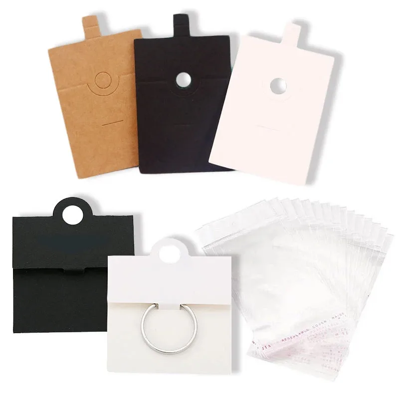100pcs/lot 6*10cm Ring Display Paper Cards Jewelry Showcase Card Fashionable Rings Stand Card Wholesale Fast Delivery
