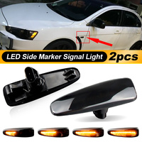 2PCS Dynamic Blinker For Mitsubishi Lancer Evolution Evo X Outlander Sport RVR ASX Mirage LED Turn Signal Side Marker Lights