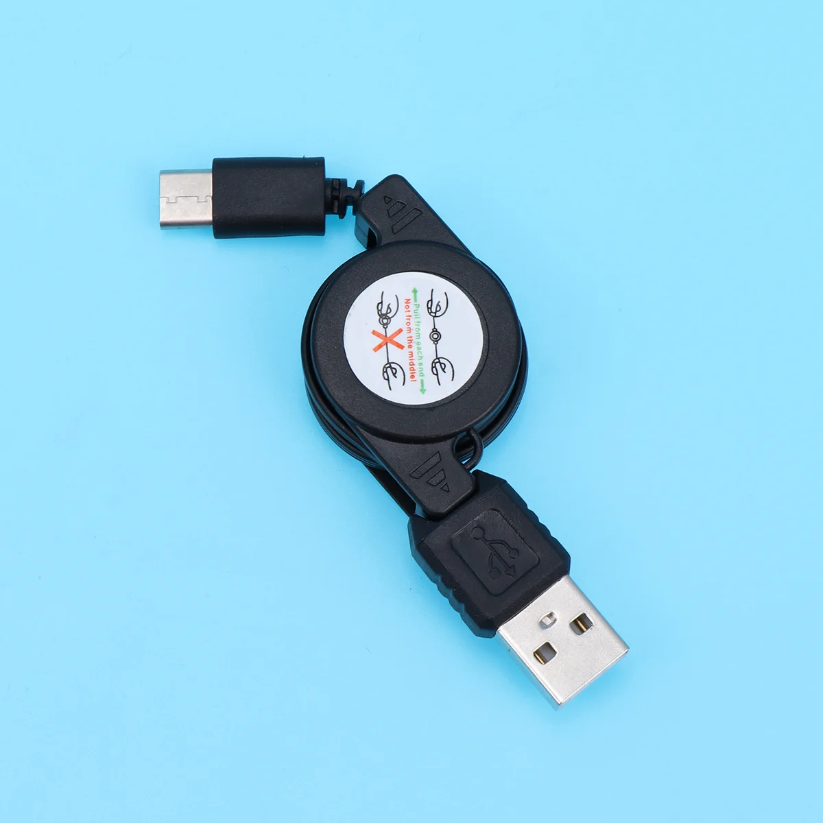 

Retractable USB 3.1 Type-C Fast Charging Cord Portable Cable Compatible with Android Phones Data Sync Cable