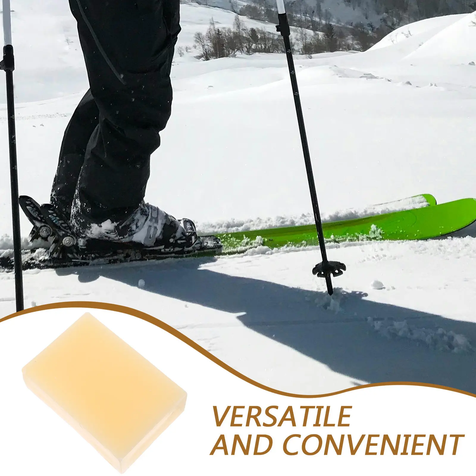 

Snowboard Wax for Single Double Boards Enhance Speed Performance Easy Apply Clean Ski Snowboard Waxing Kit Accessories