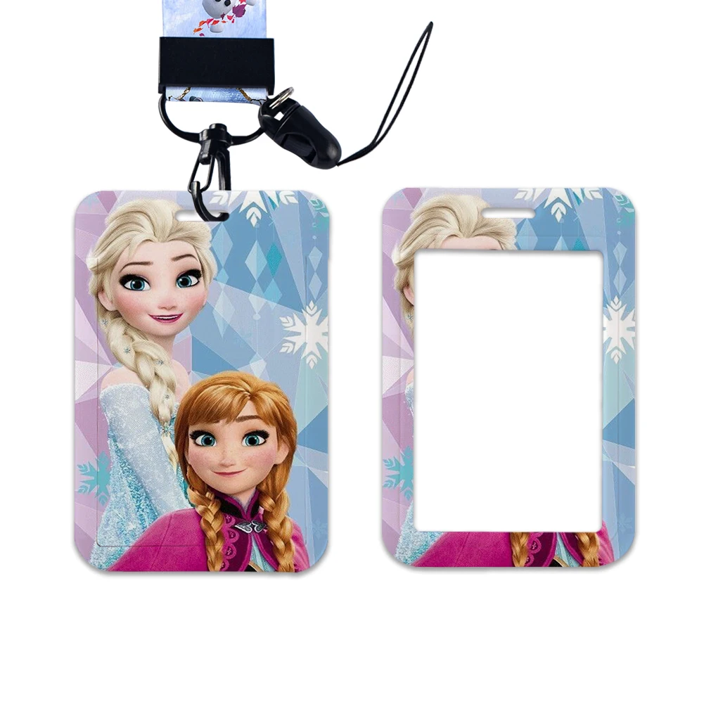 الأميرة إلسا ديزني فروزن آنا أولاف اسهم معرف شارة حامل حزام بطاقة العمل حافلة حامل بطاقة الوصول سلاسل المفاتيح اكسسوارات #3