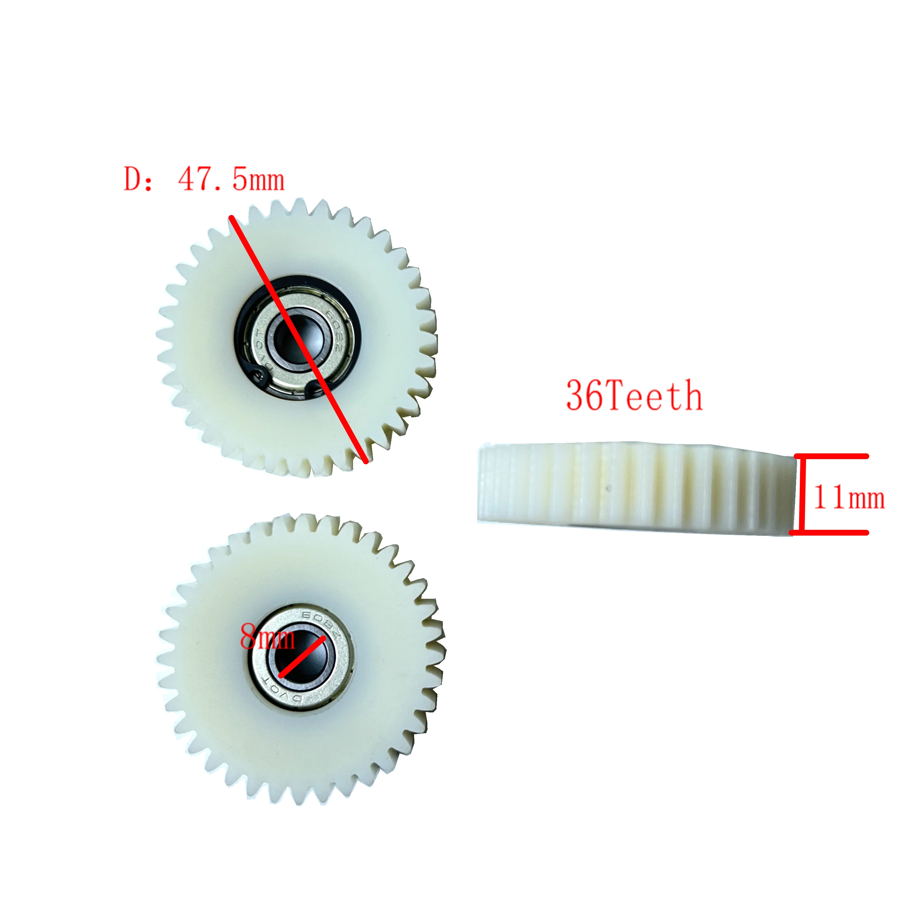 AKM Motor 120RX Cassette Rear Drive Nylon Gear Spare Part Aikema 3Pcs 36 Teeth Number