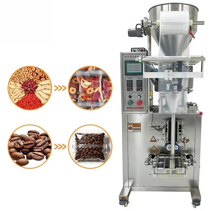 Multi-function Pneumatic Sachet Pouch Rice Film Flower Tea Chip Grain Chocolate Back Seal Rotating Cup Filling Packing Machine